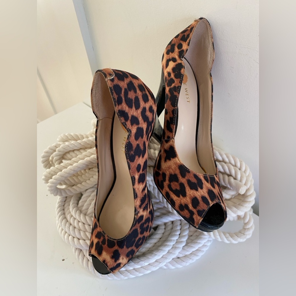 Nine West leopard print high heels